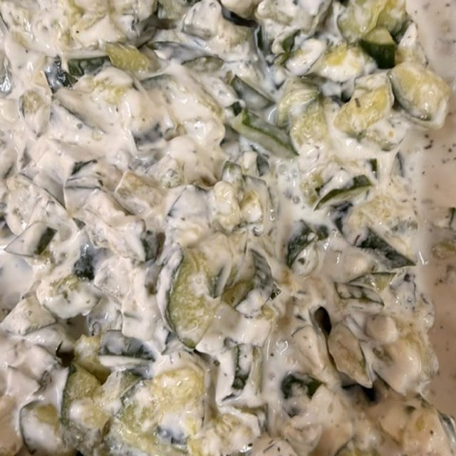 Yogurt Cucumber Salad.